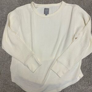 GAP Ivory Waffle Knit Sweater